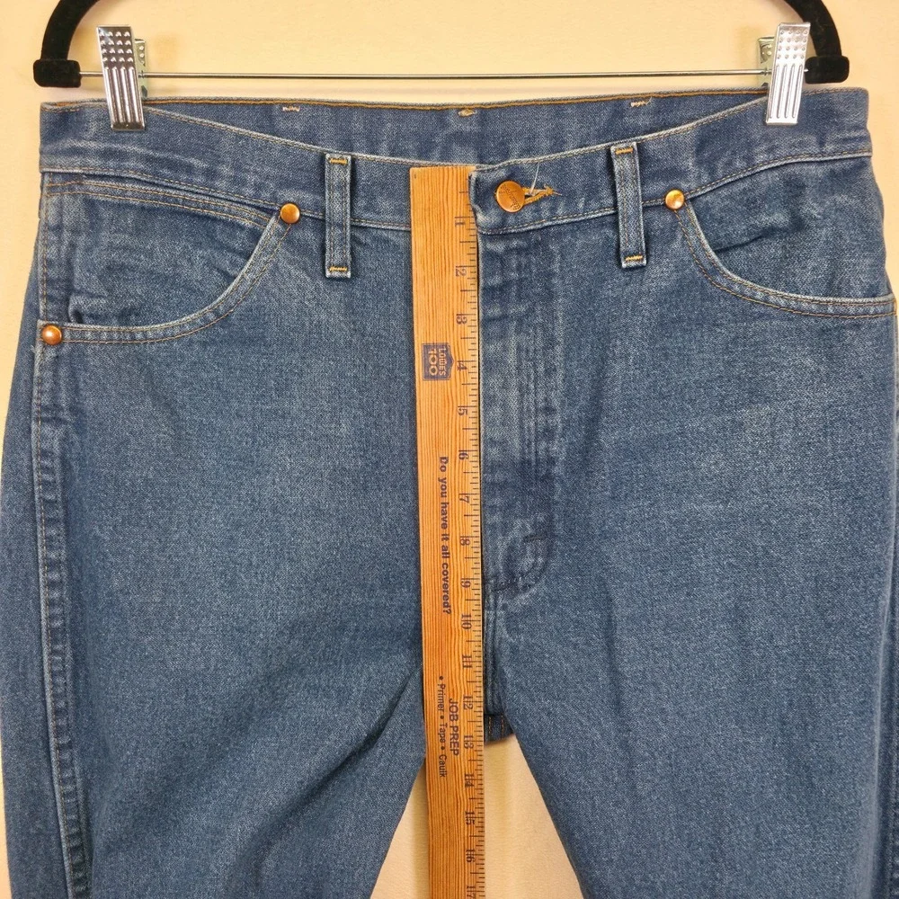 Wrangler Jeans Mens 36x32 Blue Cowboy Cut Original Fit Medium Wash Denim Western
